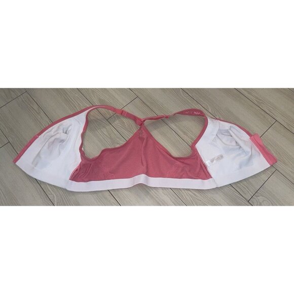 Cacique Unlined Full Coverage No Wire Bra Front Close Floral Womens 44D White - Picture 5 of 7